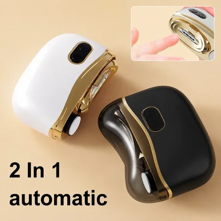 Coupe-Ongles Électrique avec Lumière et 2 Vitesses 2 en 1
