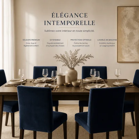 Housses des chaises  pour salle à manger, extensibles