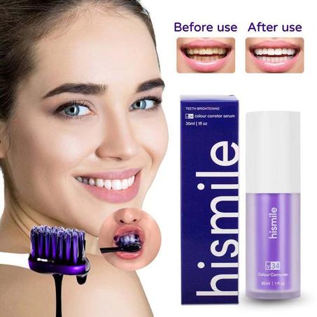 مبيض الأسنان الأرجواني Hismile V34