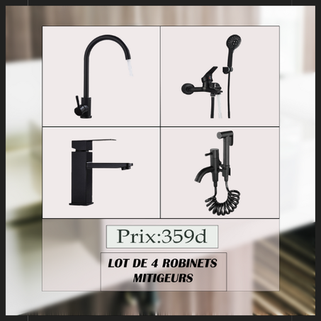 pack noir  (4 mitigeurs)