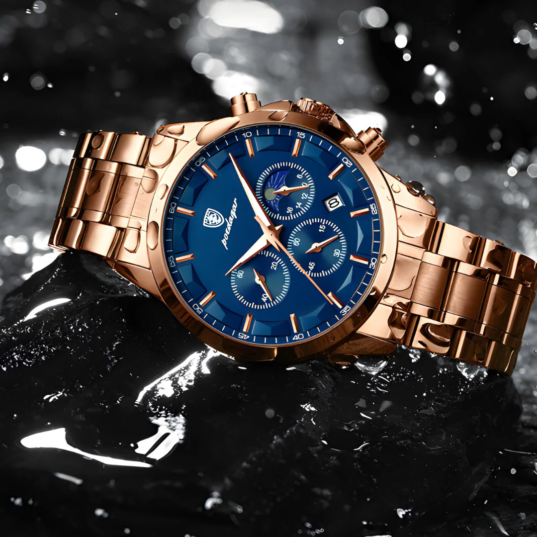 ساعة رجالية فاخرة كرونوغراف