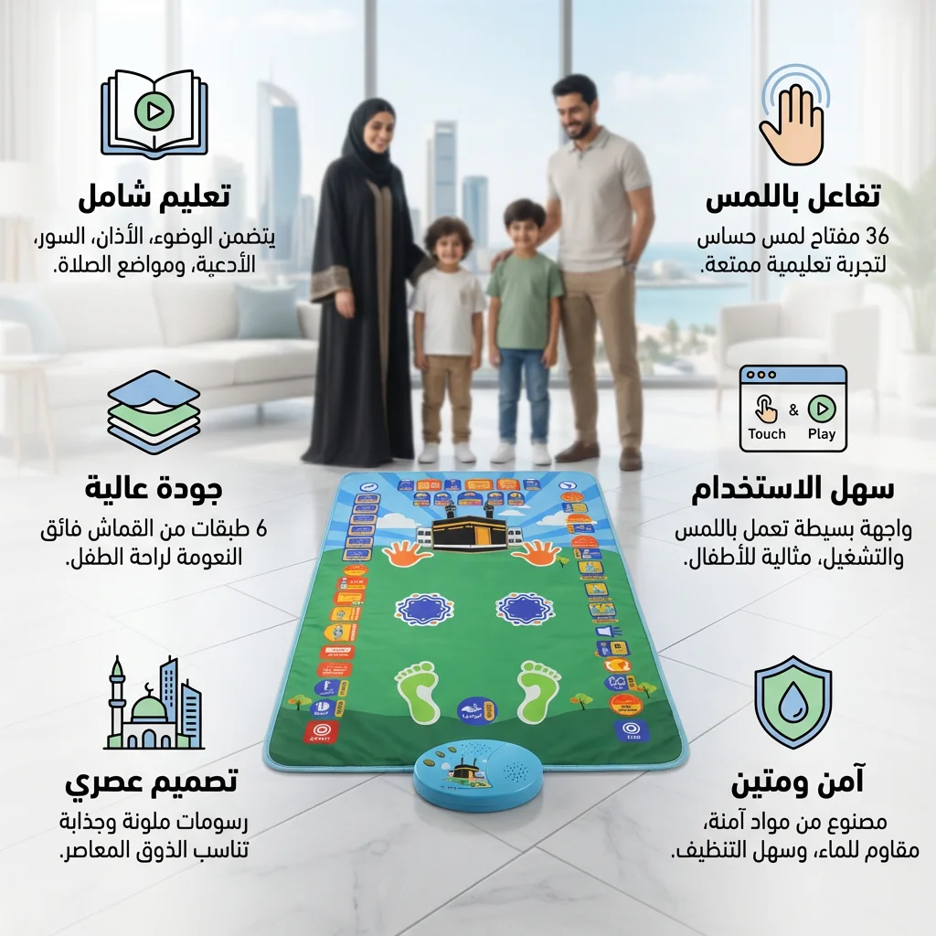 سجادة تعليم الصلاة الناطقة للاطفال