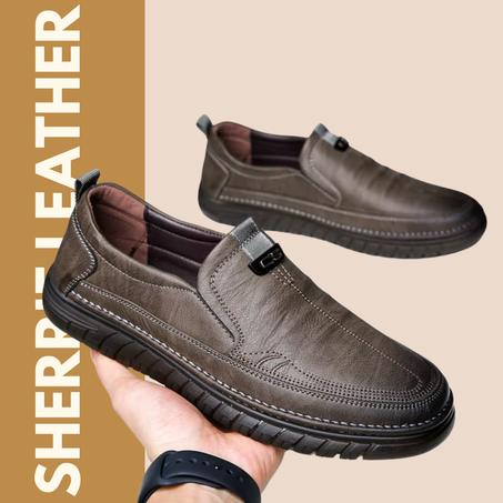 Stratos: Mocassins Homme - Cuir Marron Couture Artisanale