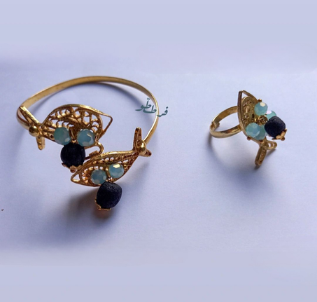 Bracelet et bague en ambre