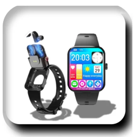 ساعة ذكية مع سماعات مدمجة