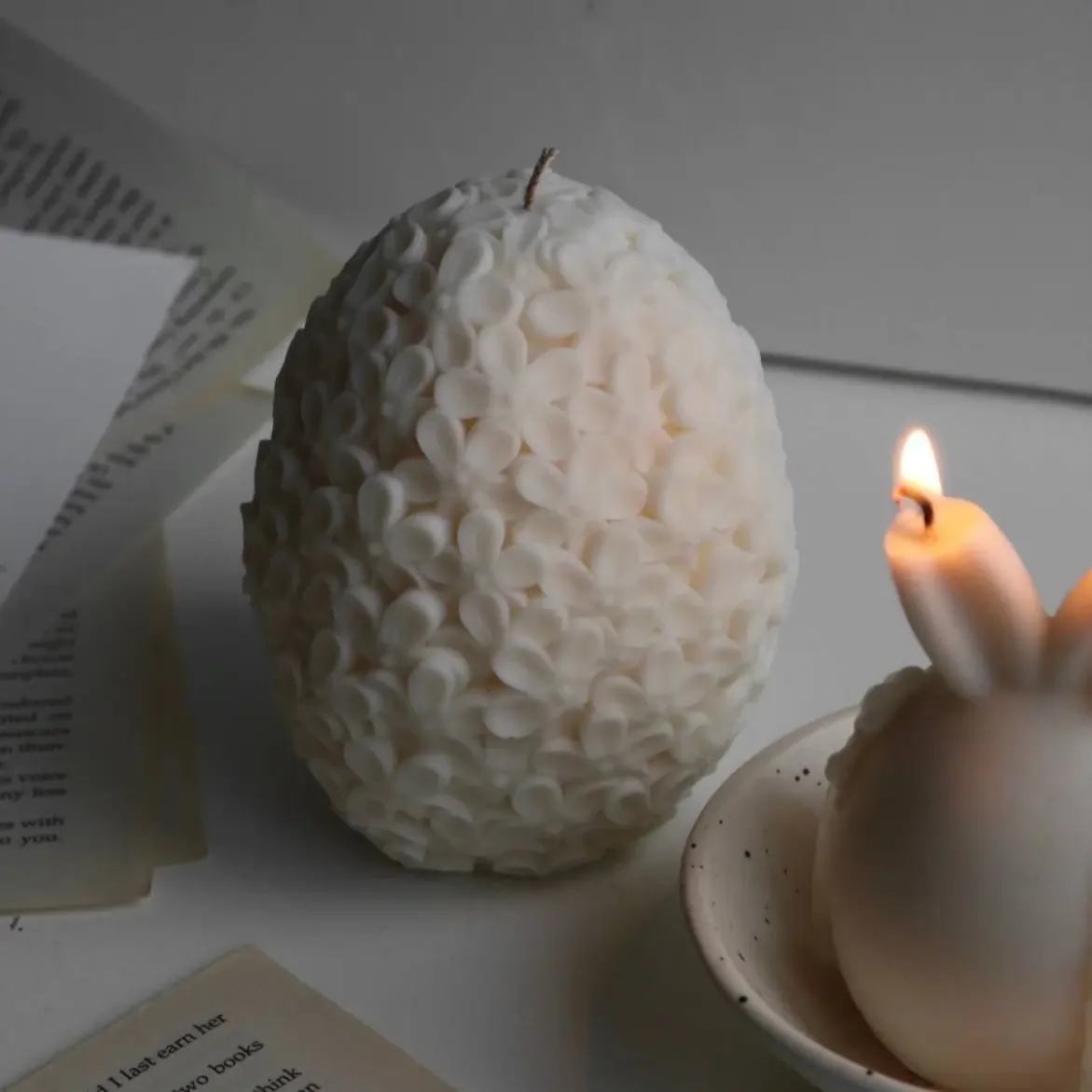Bougie Flowery egg