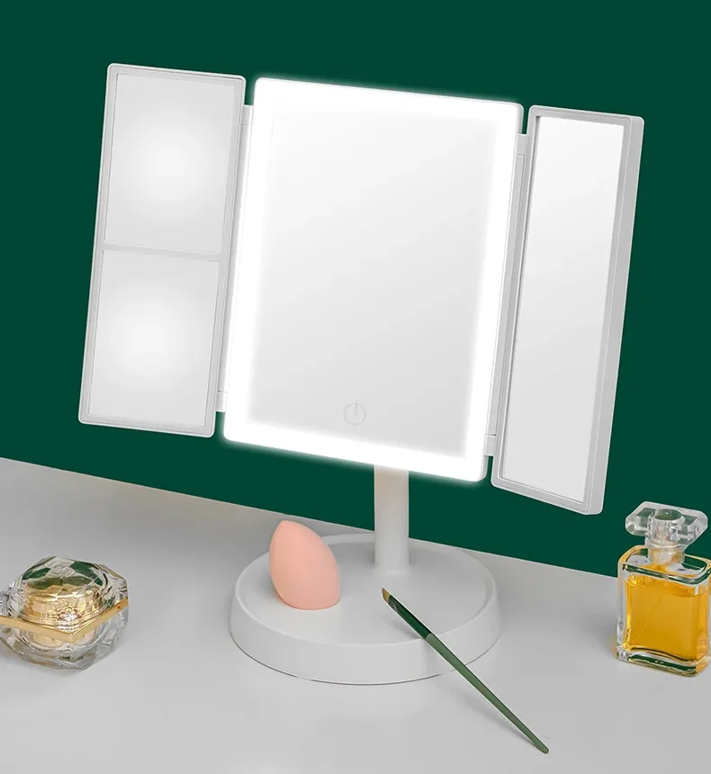 مرآة المكياج القابلة للطي