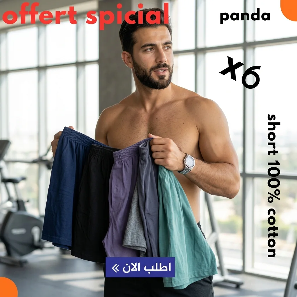باك 6 شورتات باندا — قطن