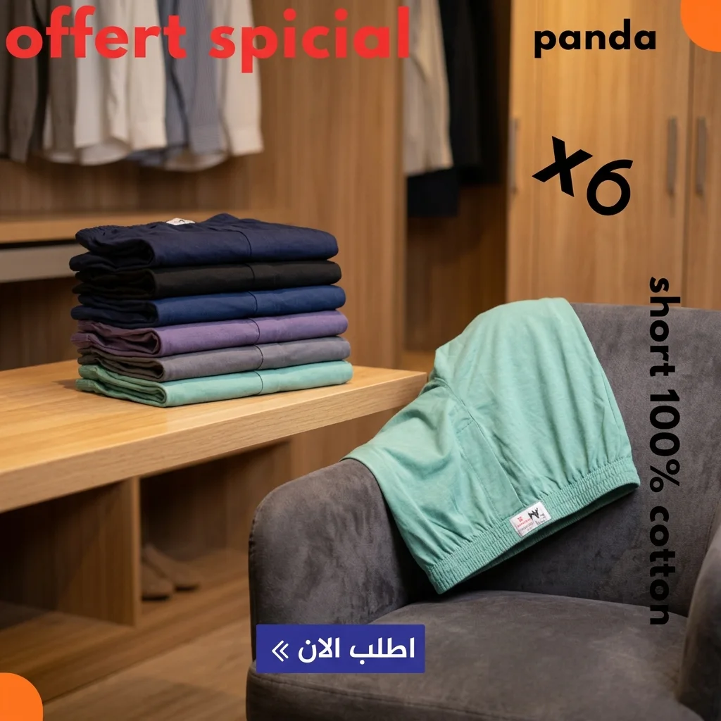 باك 6 شورتات باندا — قطن