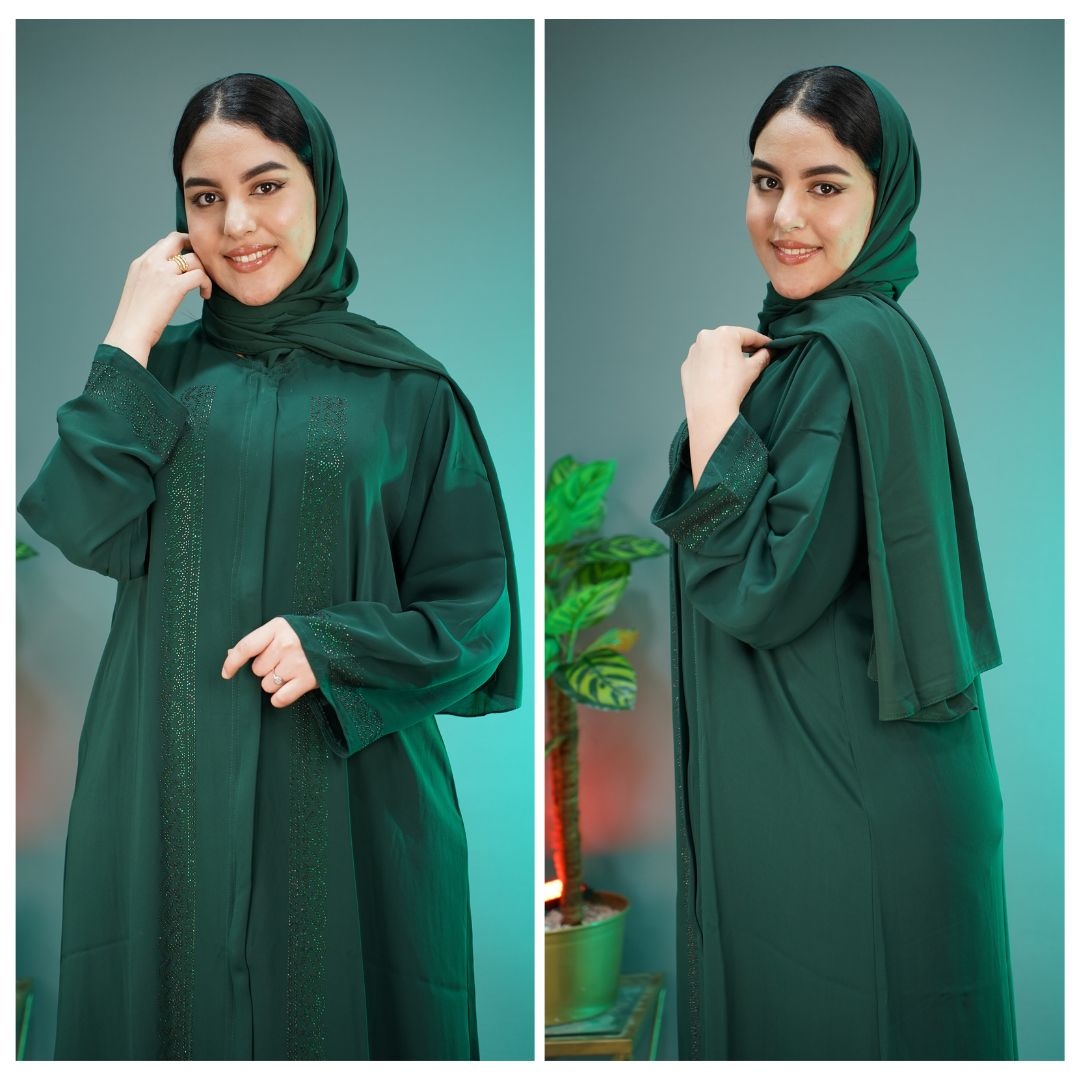 ✨ عباية علياء بالفولار إماراتية – توب كريب مستورد فاخر ✨