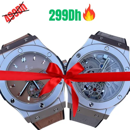 Duo Hublot – Marron Classique & Gris Style Mécanique