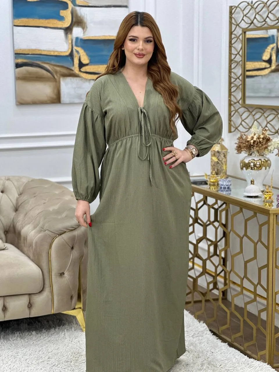 فستان لورا بربطة أمامية
