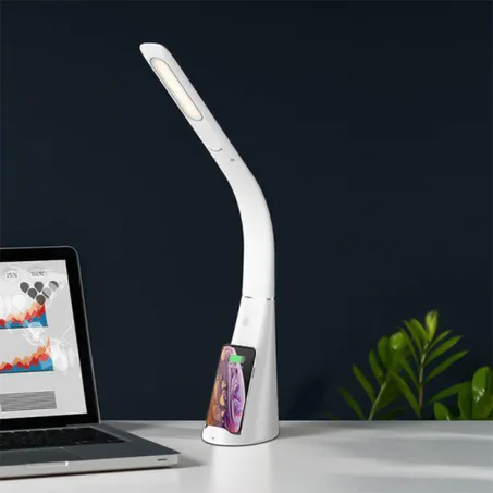 مصباح مكتبي قوي 3*1 وشاحن جوال لاسلكي سريع