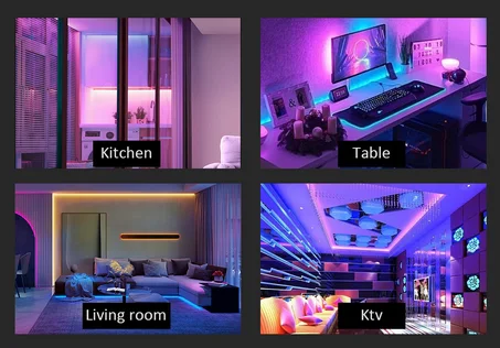 إضاءة منزلية RGB بريموت كنترول