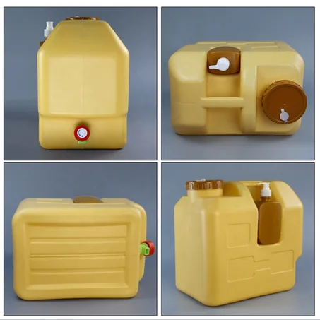 جالون محمول 20 لتر مع صنبور وزجاجة صابون من jerrycan HDPE 5 (أدوات التخييم)