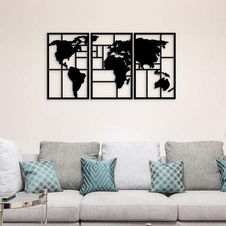 لوحة جدارية  خريطة العالم من الخشب