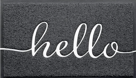 دواسة باب بتصميم عبارة «Hello Matsle» للاماكن الداخلية والخارجية