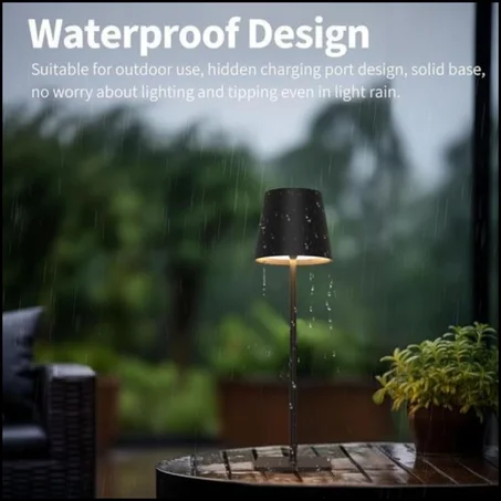 مصباح طاولة لاسلكي محمول قابل لإعادة الشحن