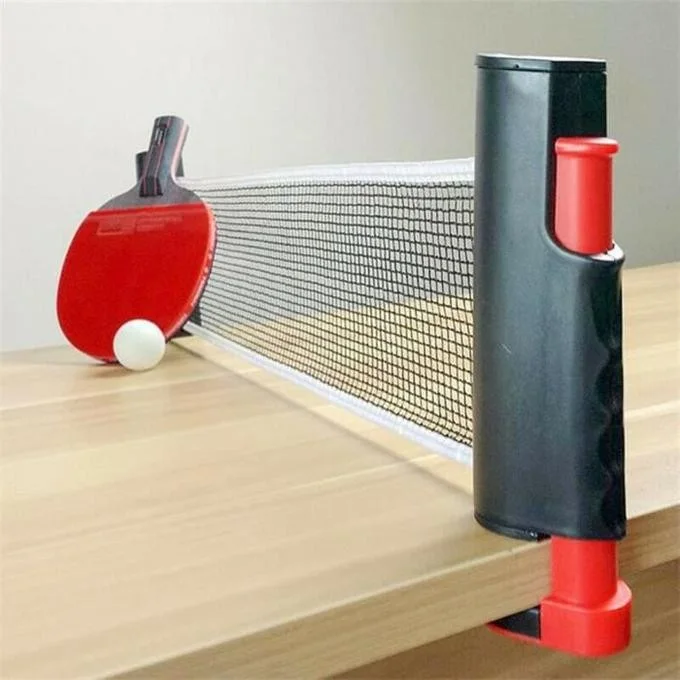 Filet ping pong + 2 raquette / شبكة تنس طاولة محمولة قابلة للسحب لأي طاولة +مضربين