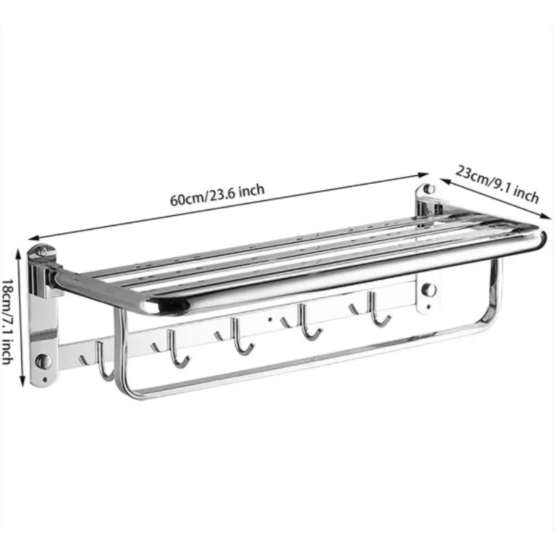 Stainless Steel Foldable Bathroom Shelf