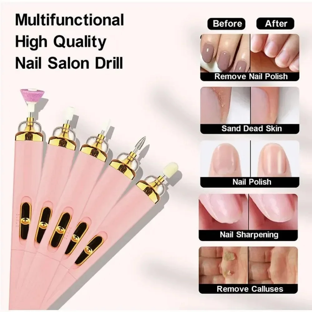 Electric Nail Drill Set Professional Manicure and Pedicure Exfoliation Polishing for Salon Acrylic Manicure Pedicure Polishing