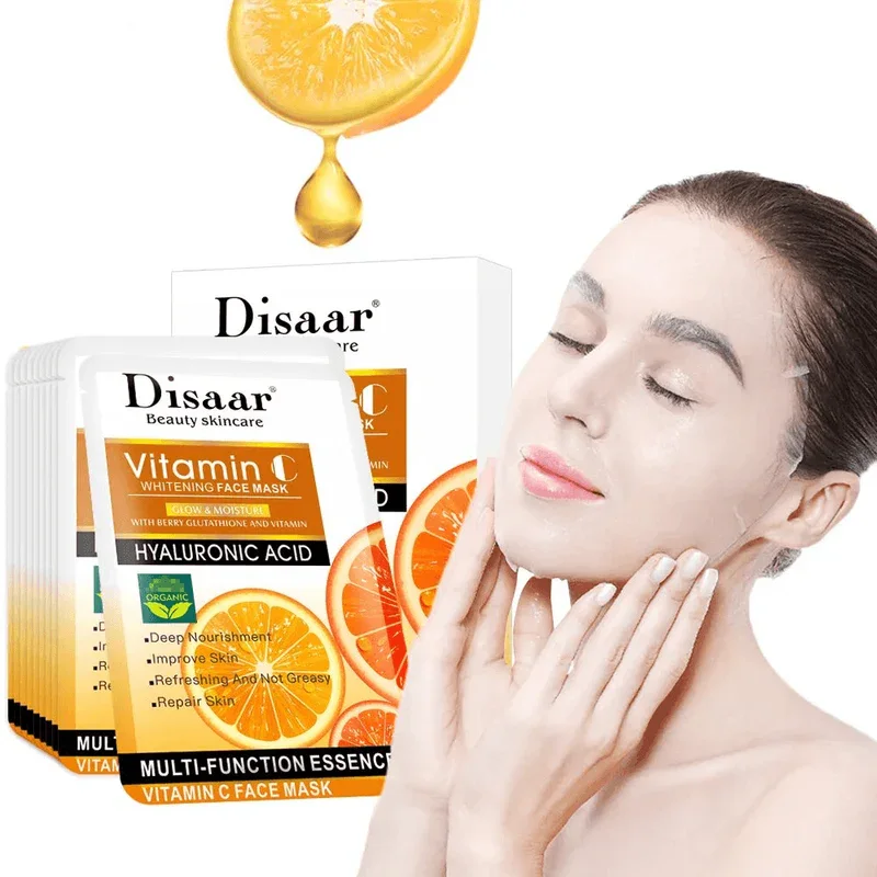 Masque Visage ✨Éclaircissant✨ à la Vitamine C – Disaar (5 pièces)