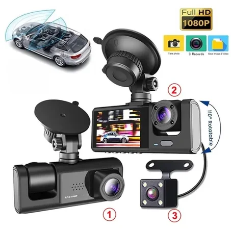 كاميرا السيارة بمواصفات عالية dash cam 3 cam
