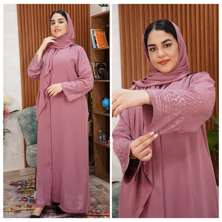 Abaya Maïssa Émiratie avec foulard