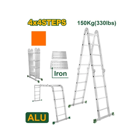 Échelle multifonctionnelle en aluminium JADEVER 4*4 JDLD7H44