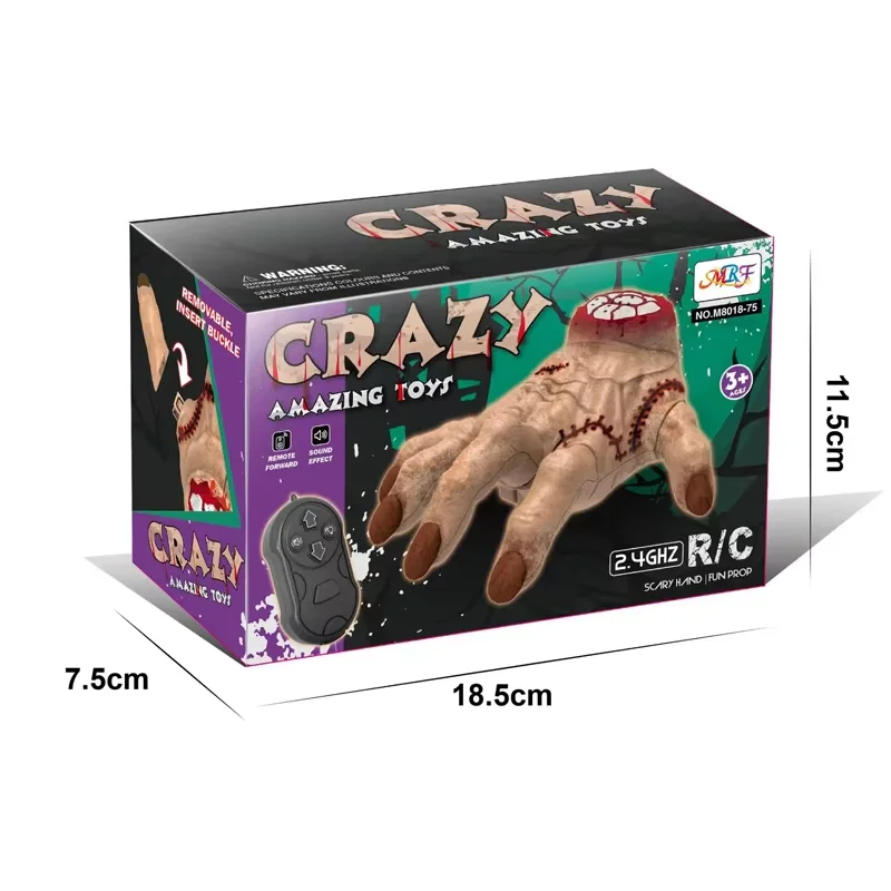 يد زاحفة مع مؤثرات ضوئية وصوتية للهالوين