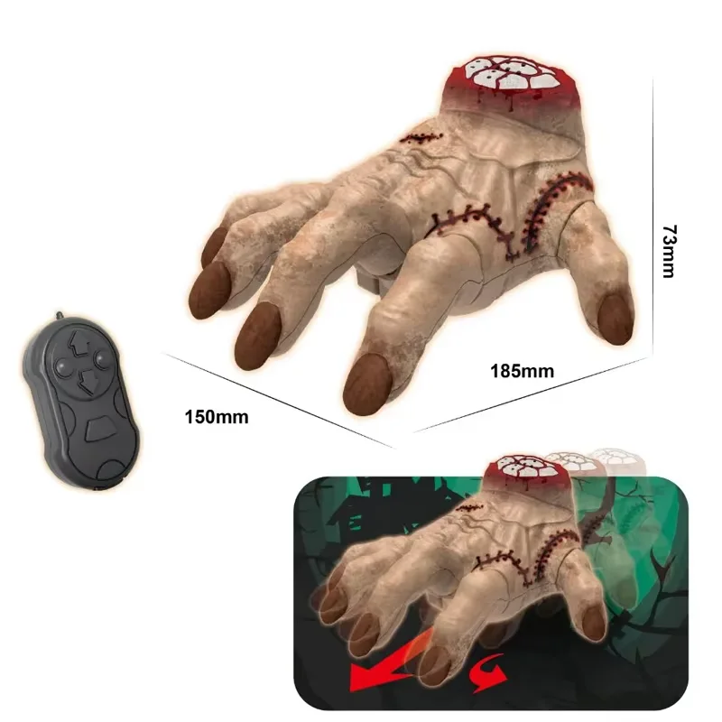 يد زاحفة مع مؤثرات ضوئية وصوتية للهالوين