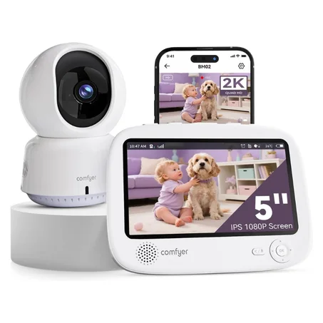 Moniteur Bébé Vidéo Hybride Comfyer – Caméra 2K & Écran 5