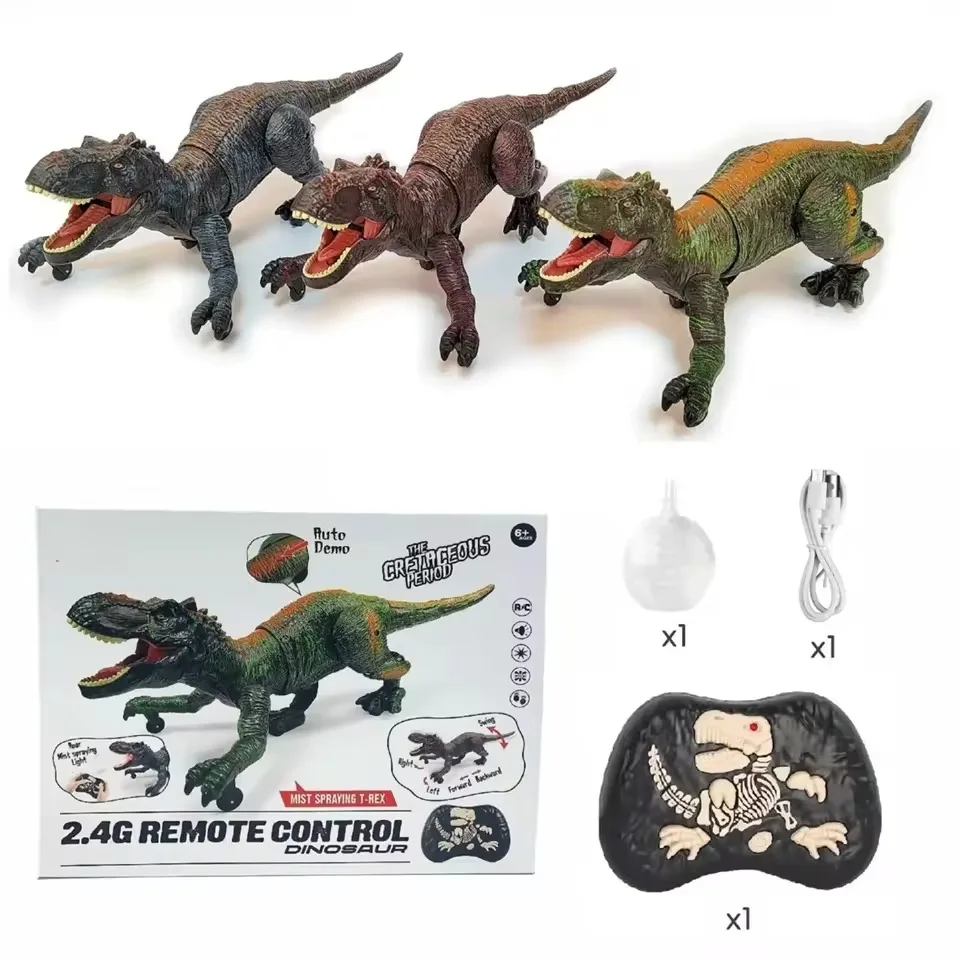 ديناصور متحرك 2.4G مع خاصية بخار الماء والأضواء