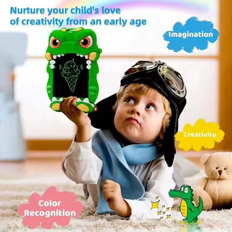 لوحة كتابة LCD بشكل ديناصور 8.5 بوصة: نمّوا إبداع أطفالكم منذ الصغر