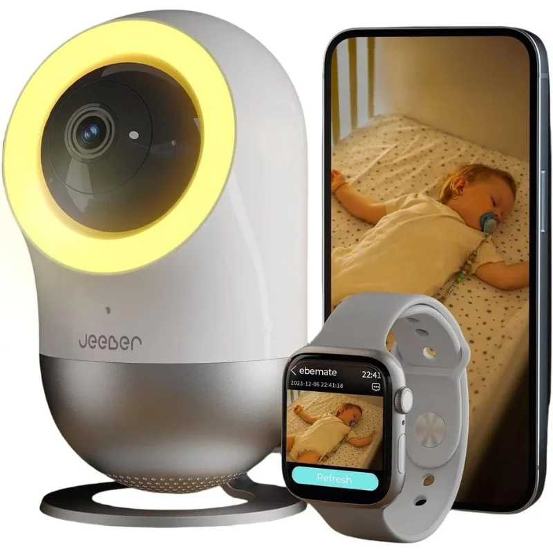 Moniteur Bébé Intelligent 2.5K UHD – Caméra WiFi avec IA,