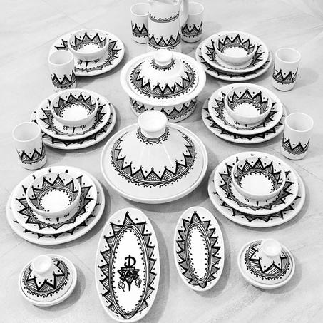 Service de table  berber noire