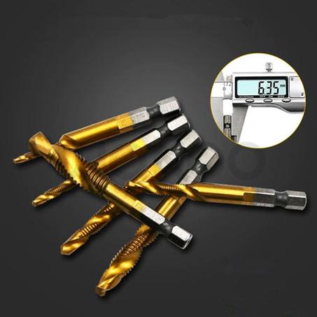 مجموعة برغي آلة حنفيات حلزونية من التيتانيوم