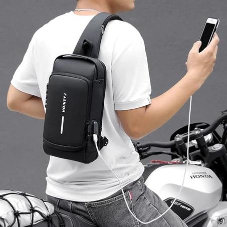 Smart Anti-Theft Shoulder Bag with USB Charging