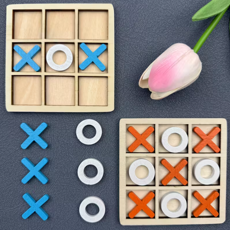 Jeu X&O en Bois – Design Moderne et Familial
