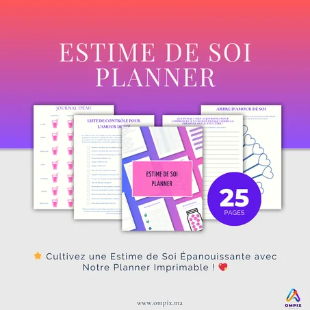 Estime de Soi Planner - Version Française.