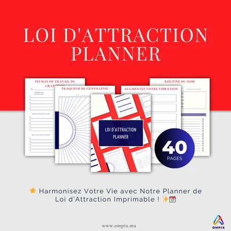 Loi d'attraction Planner - Version Française.