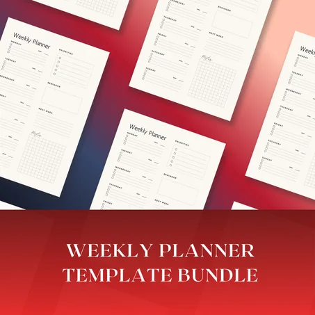 Weekly Planner - version Anglais