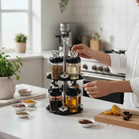 Crown Condiment Set de 10 pièces en verre