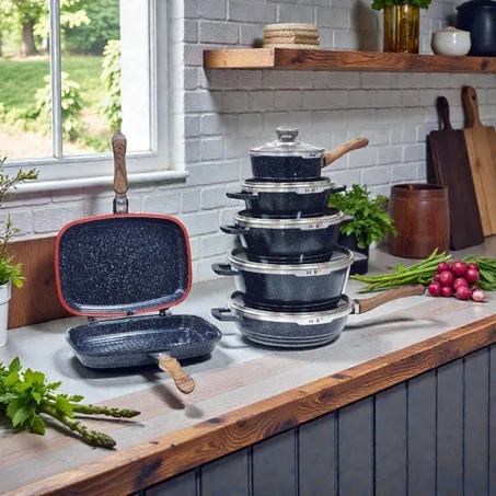 Batterie de Cuisine en Granite de 23 pcs