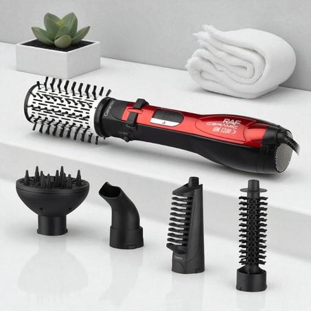 فرشاة شعر 5 في 1 دوارة مع تقنية الأيونات متعددة الإستخدمات