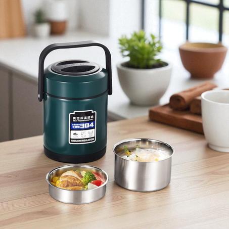 Boîte à Lunch Isotherme de 2L en Acier Inoxydable