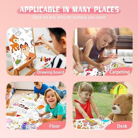 رول ورق رسم للأطفال - رول ورق تلوين للأطفال - 3 متر