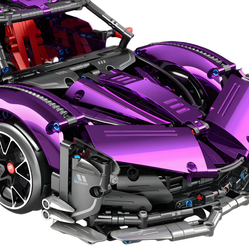 Chrome Edition Drifting Hypercar - 2444PCS Technic-Compatible Model Kit for Adult Builders & Car Collectors