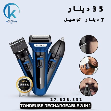 Hileax Tondeuse Rasoir 3 en 1 Rechargeable