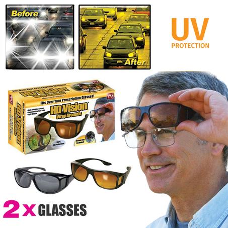 Lunettes de jour et de nuit enveloppantes  ( 2 Lunettes )